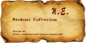 Minkusz Eufrozina névjegykártya